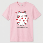 Cute Cat Valentine T-Shirt - Meowentine Funny Valentine’s Day Shirt - Soft Comfort Colors Unisex Tee