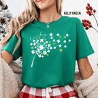St. Patrick's Day Shirt - Dandelion Shamrock Flying Clover T-Shirt - Irish Day Lucky Tee