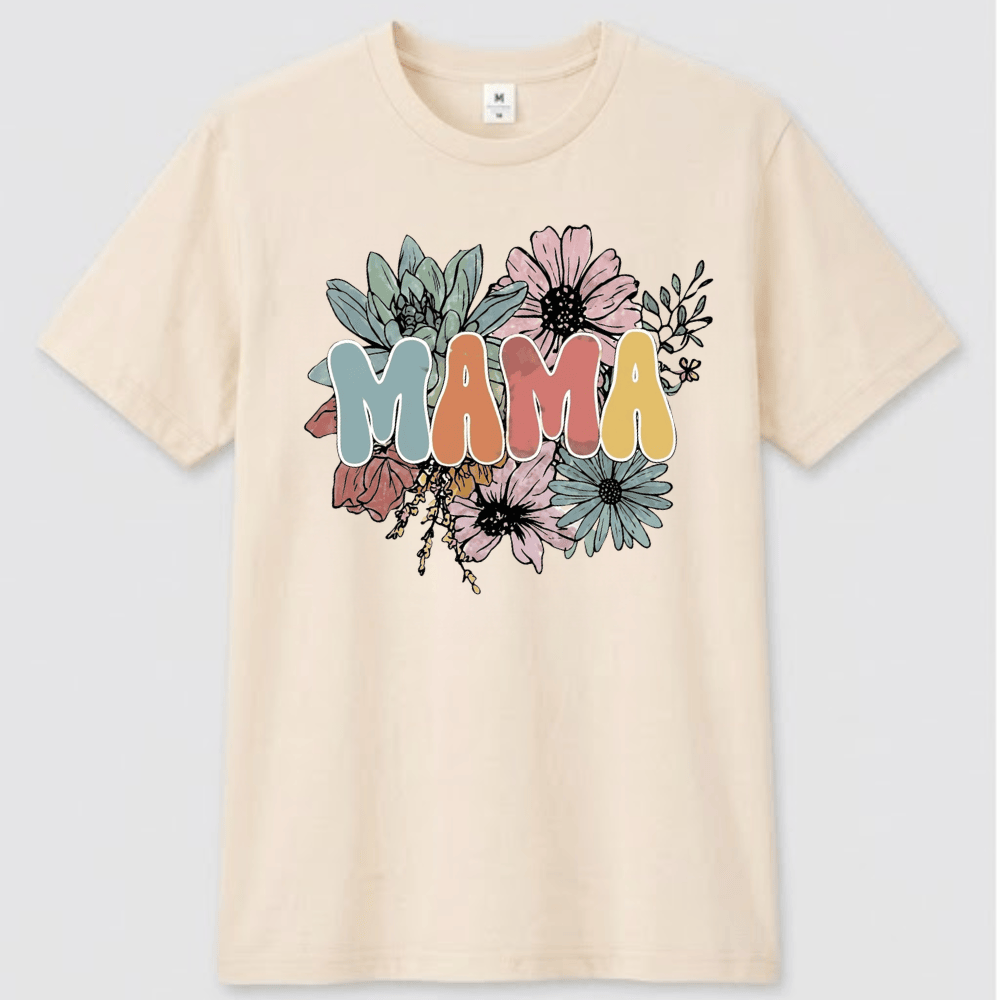 Retro Floral Mama T-shirt - Wildflower Mama Tee - Perfect Mother's Day Gift for New Moms