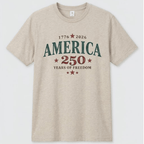 250 Years of Freedom T-Shirt - Retro America Patriotic Tee - 1776-2026 USA Flag Shirt