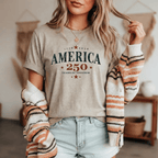250 Years of Freedom T-Shirt - Retro America Patriotic Tee - 1776-2026 USA Flag Shirt