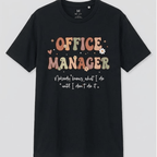Office Manager T-Shirt - Funny Retro Office Party Shirt - Appreciation Gift for Office Managers