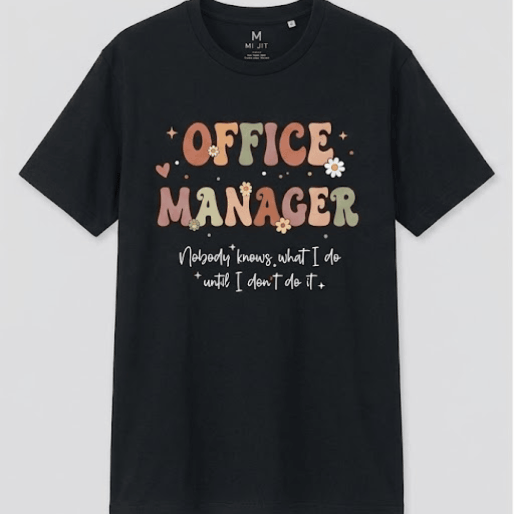 Office Manager T-Shirt - Funny Retro Office Party Shirt - Appreciation Gift for Office Managers