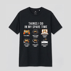 Funny Gaming T-Shirt - "Things I Do In My Spare Time" Gamer Graphic Tee - Video Game Lover Gift
