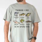 Funny Fishing T-Shirt - "Things I Do In My Spare Time" Fisherman Graphic Tee - Fishing Lover Gift