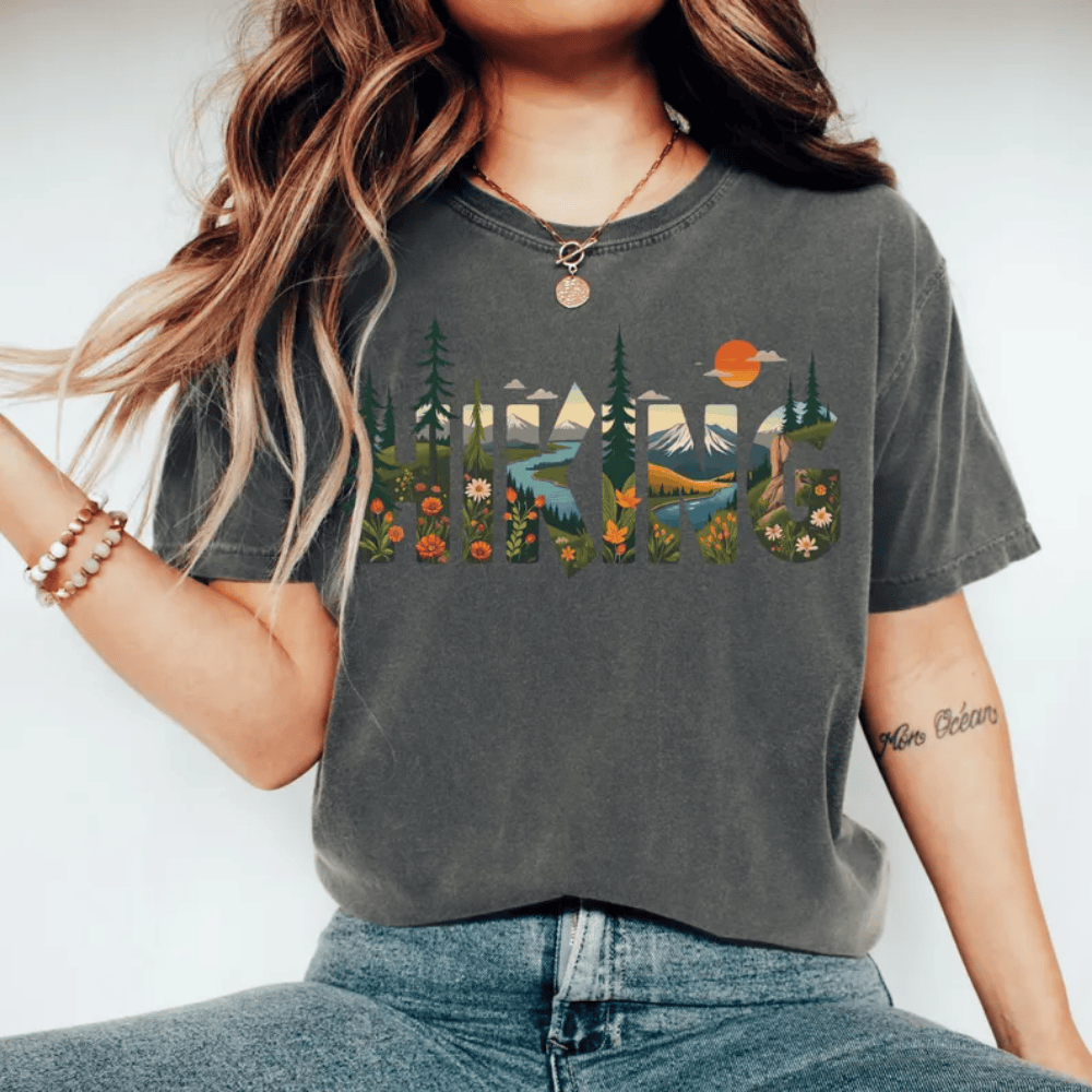 Hiking Shirt - Mountain Adventure Graphic Tee - Outdoor Nature Lover Apparel
