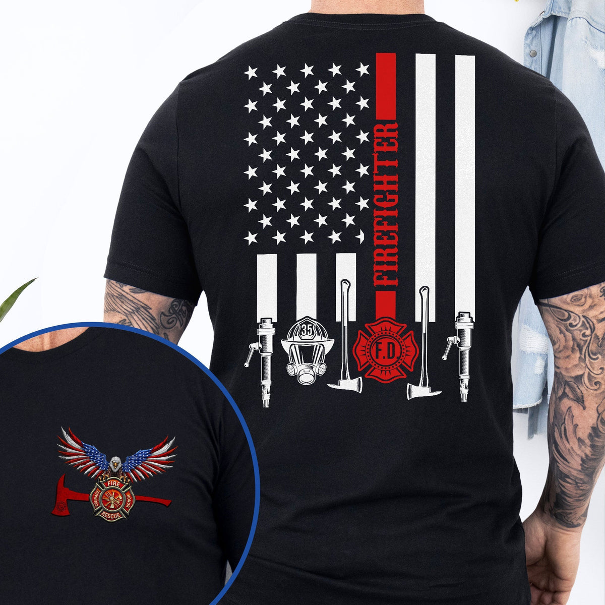 The Thin Red Line American Eagle Firefighter T-Shirt