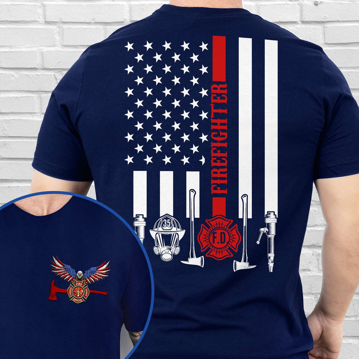 The Thin Red Line American Eagle Firefighter T-Shirt