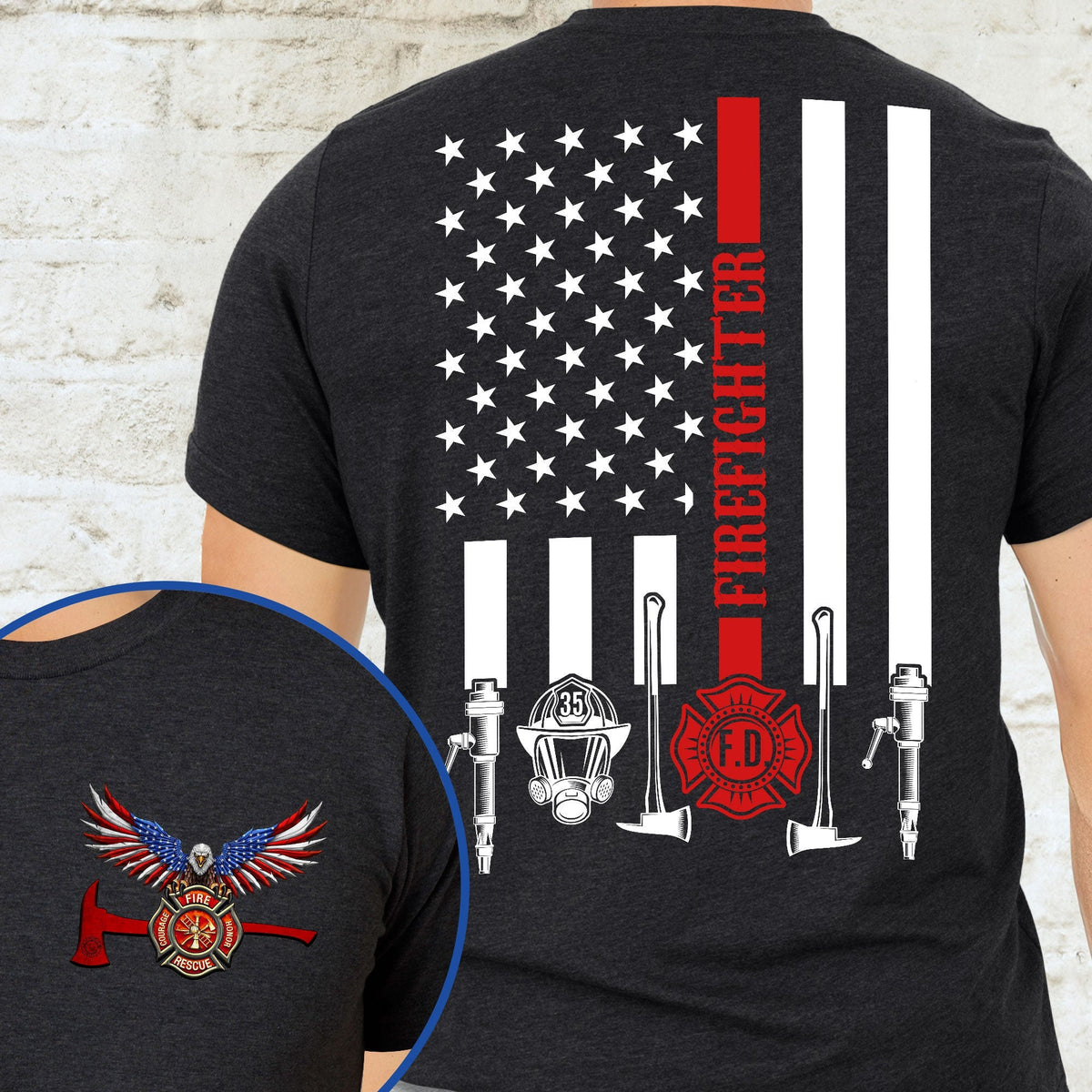 The Thin Red Line American Eagle Firefighter T-Shirt