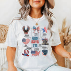 Independence Day, Gift for 4th of july, American Flag, God Says I Am Comfort Colors T-shirt